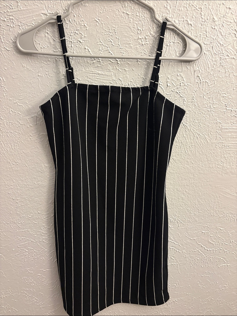 SHEIN Black Pinstripe Spaghetti Strap Cami